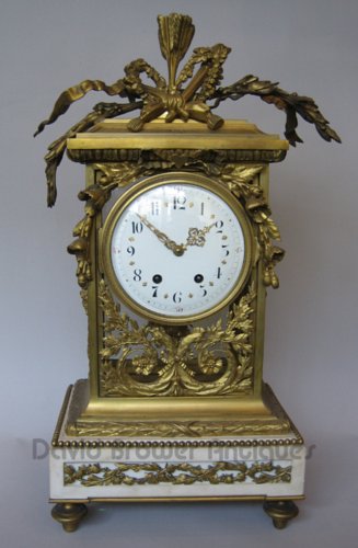 Ormolu and marble clock