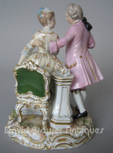 Meissen group of a young couple