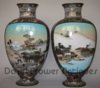 Pair of Japanese cloissone vases